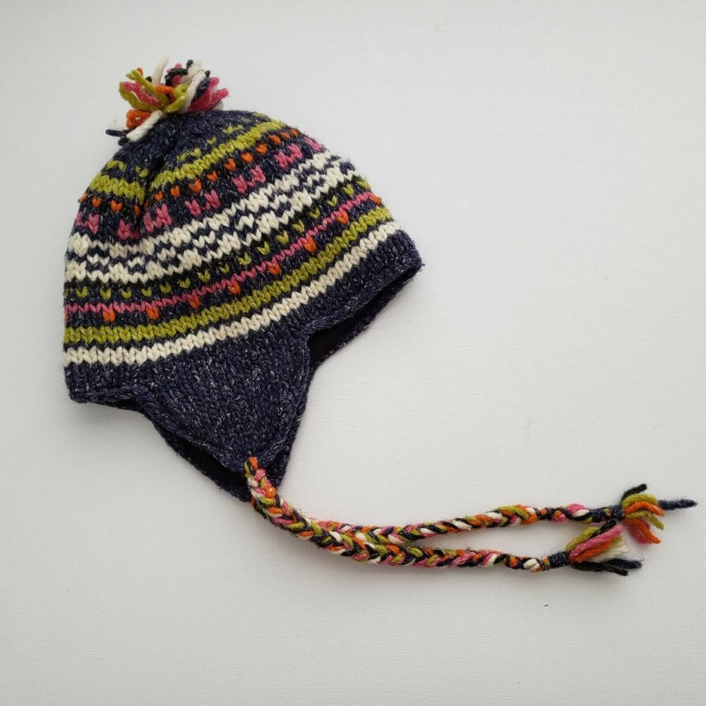 Artesanias Girls Wool Fleece Pom Pom Winter Tassel